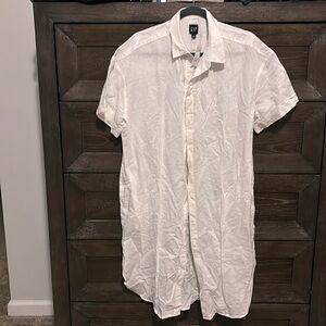 GAP short sleeved linen dress, size tall large. NWT